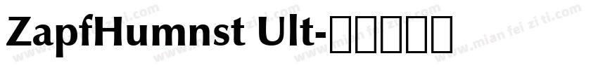 ZapfHumnst Ult字体转换